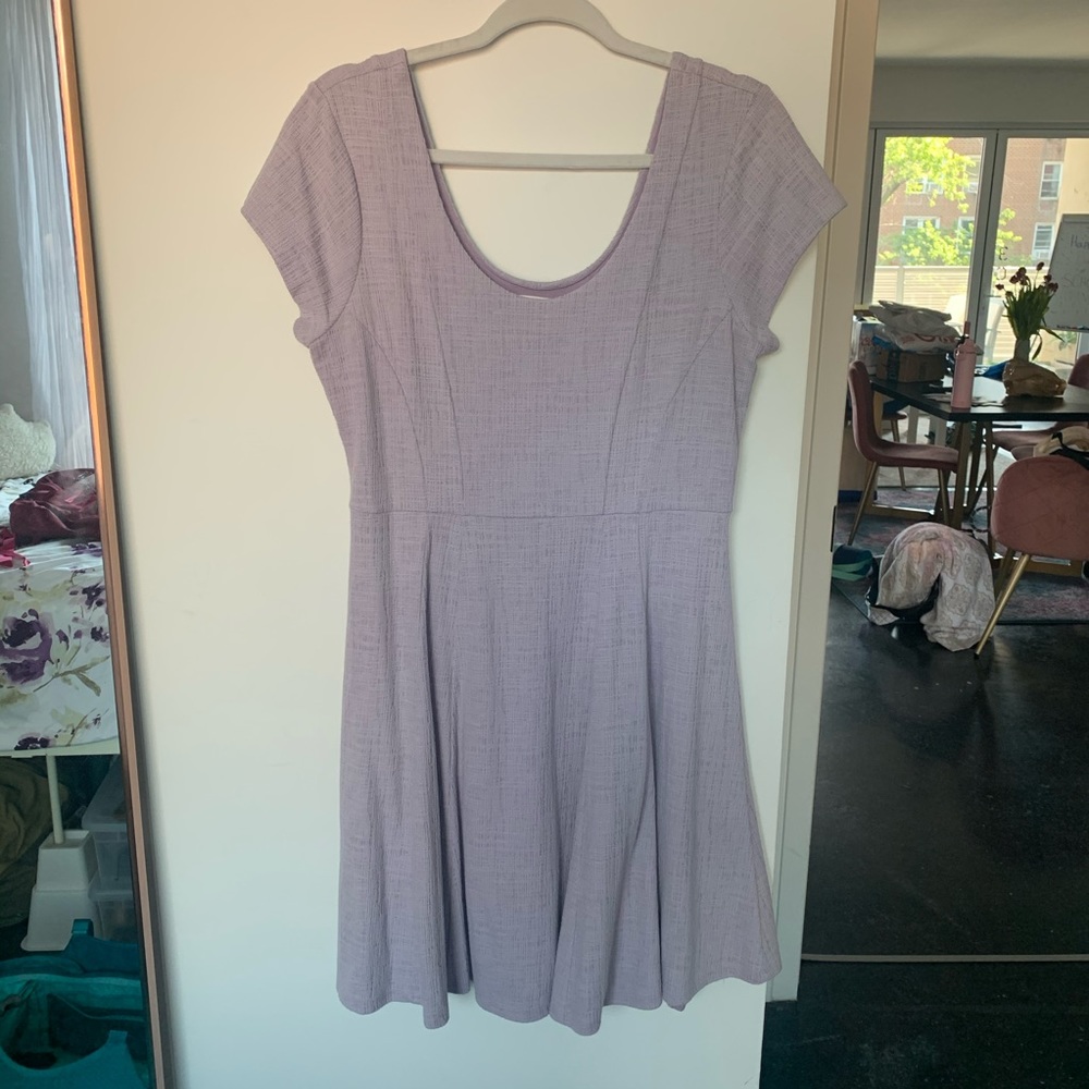 Anthropologie Lavender Scoop Neck Dress - M
